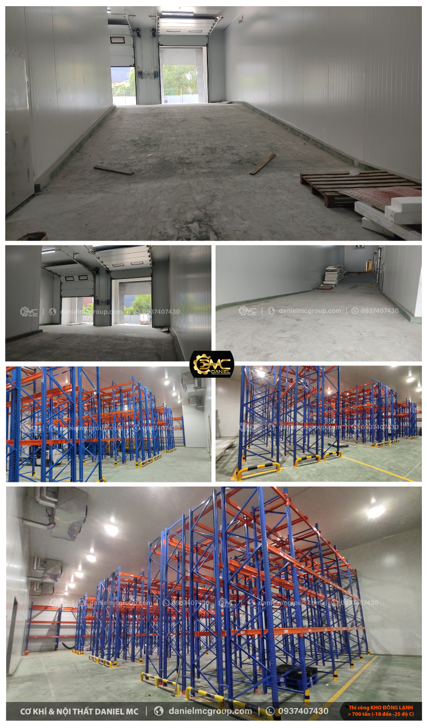 Thiết kế thi công kho lạnh 700 tấn, nhiệt độ -18 đến -25 độ C Thiết kế thi công kho lạnh 700 tấn, nhiệt độ -18 đến -25 độ C