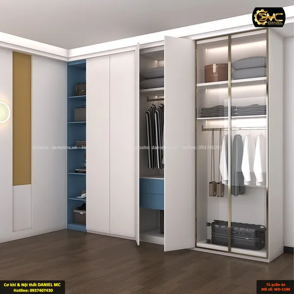 Tủ quần áo cánh kính WD-118K