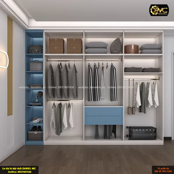 Tủ quần áo cánh kính WD-118K