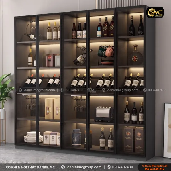 Tủ rượu cánh kính CW-212