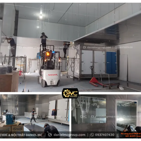 Thi công Tủ đông gió 350kg/3.5 giờ, nhiệt độ -46 độ C