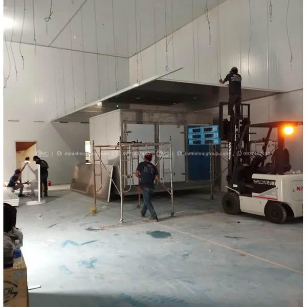 Thi công Tủ đông gió 350kg/3.5 giờ, nhiệt độ -46 độ C