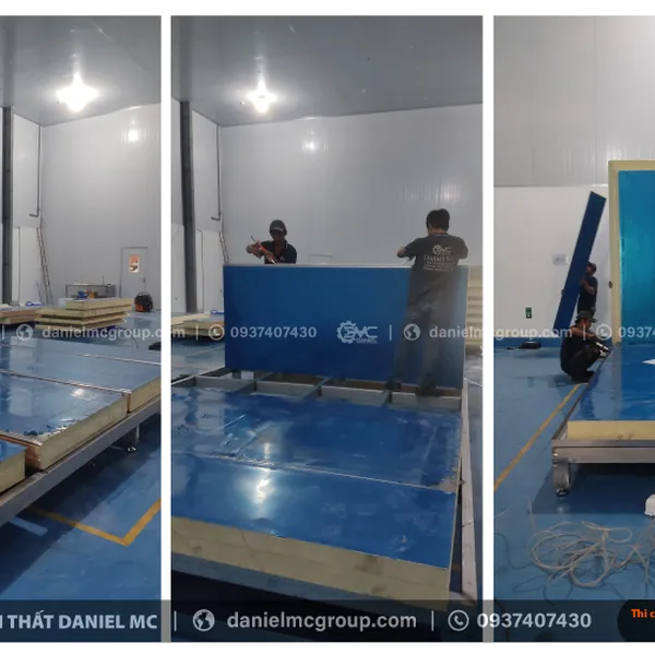 Thi công Tủ đông gió 350kg/3.5 giờ, nhiệt độ -46 độ C