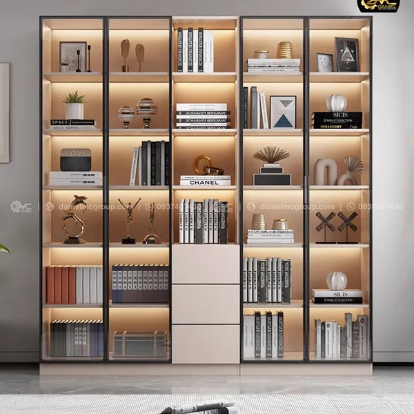 Tủ sách cánh kính BS-218