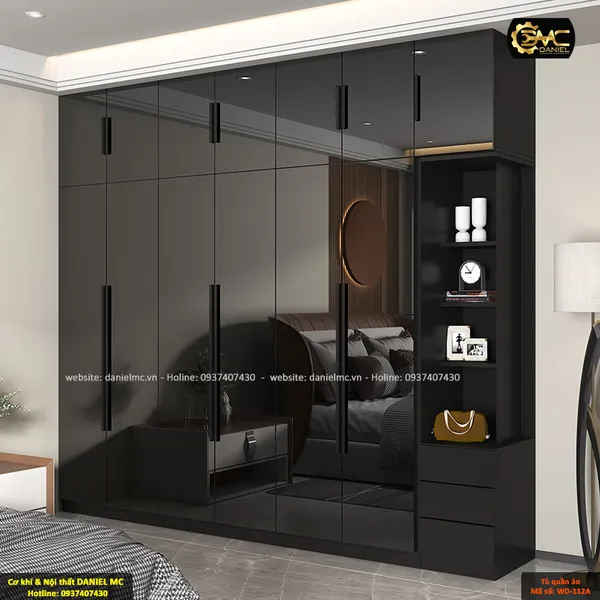 Tủ quần áo Acrylic bóng gương WD-112A