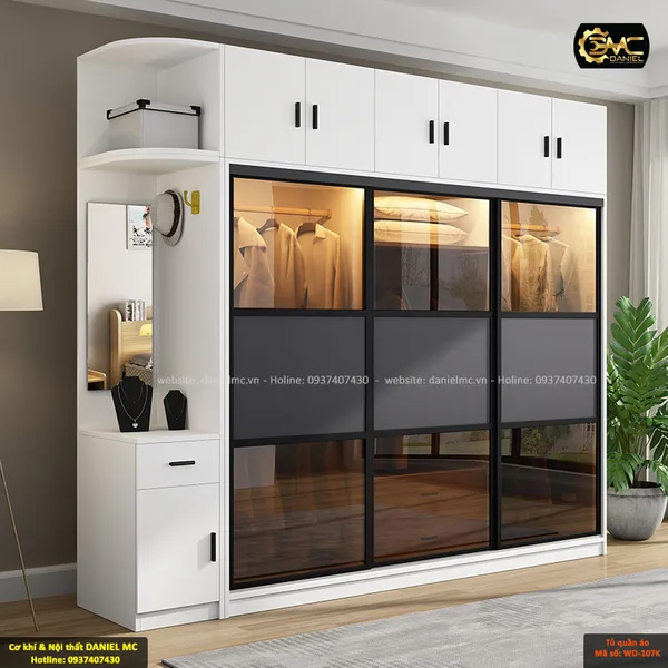 Tủ quần áo cánh kính WD-107K