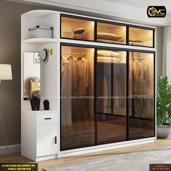 Tủ quần áo cánh kính WD-107K