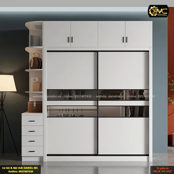 Tủ quần áo cánh kính WD-102K