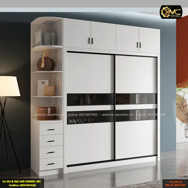 Tủ quần áo cánh kính WD-102K