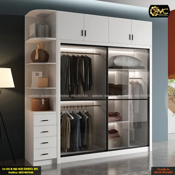 Tủ quần áo cánh kính WD-102K