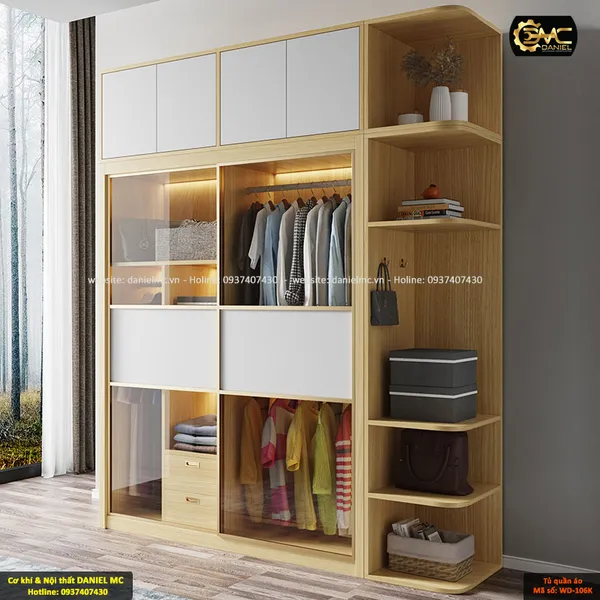 Tủ quần áo cánh kính WD-106K