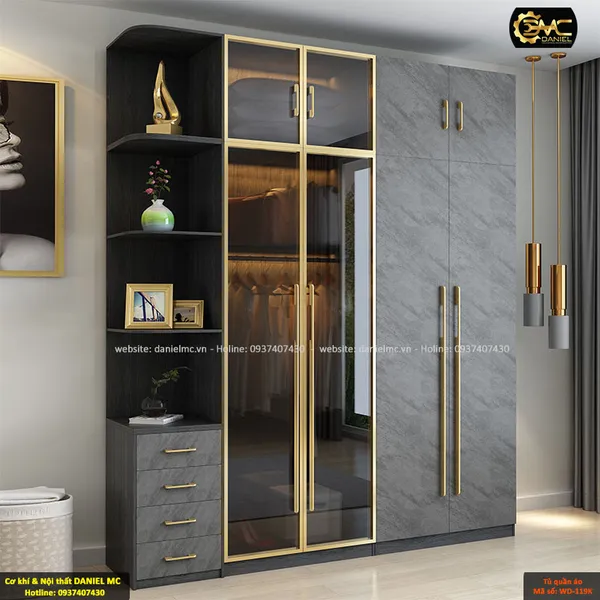 Tủ quần áo cánh kính WD-119K