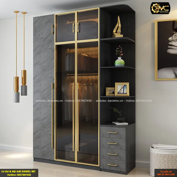 Tủ quần áo cánh kính WD-119K