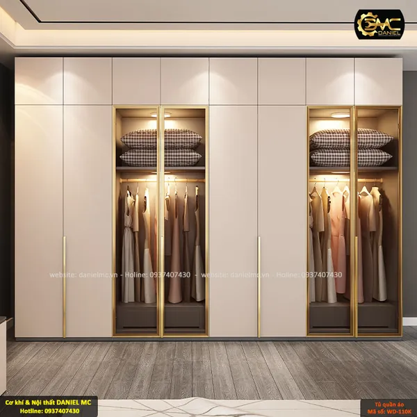 Tủ quần áo cánh kính WD-110K