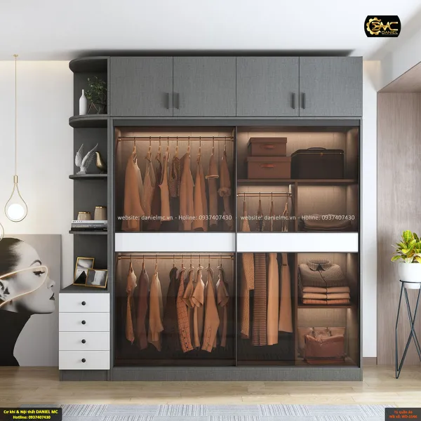 Tủ quần áo cánh kính WD-114K