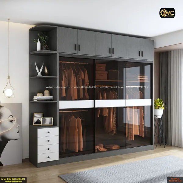 Tủ quần áo cánh kính WD-114K
