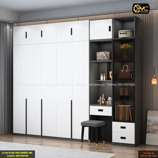 Tủ quần áo cánh kính WD-115K