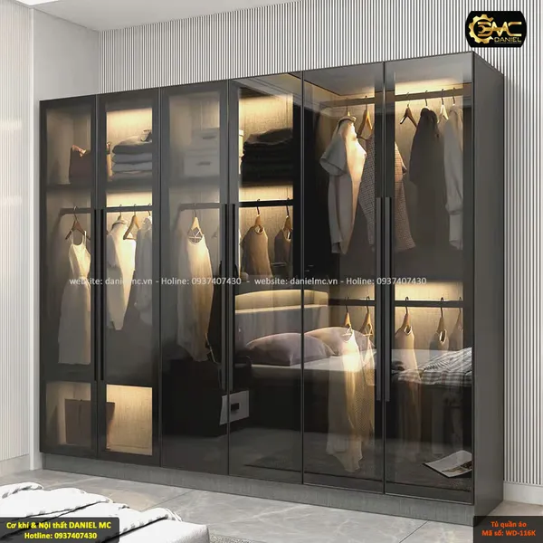 Tủ quần áo cánh kính WD-116K