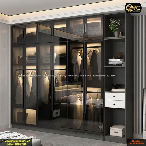 Tủ quần áo cánh kính WD-116K