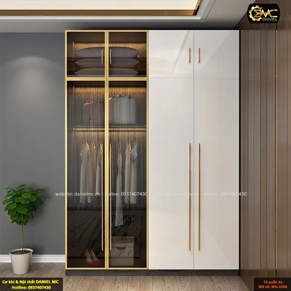 Tủ quần áo cánh kính WD-120K