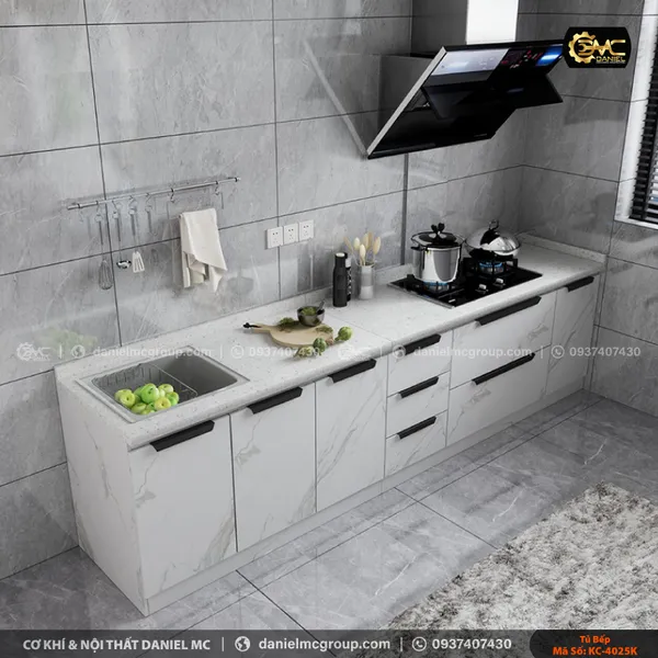 Tủ bếp nhôm kính KC-4025K
