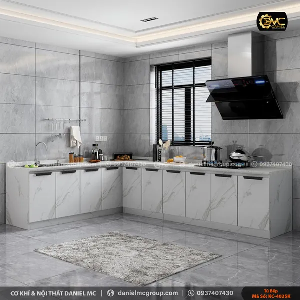 Tủ bếp nhôm kính KC-4025K