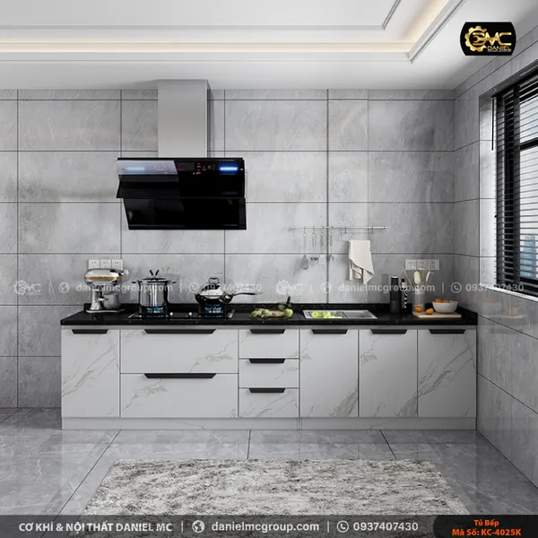 Tủ bếp nhôm kính KC-4025K