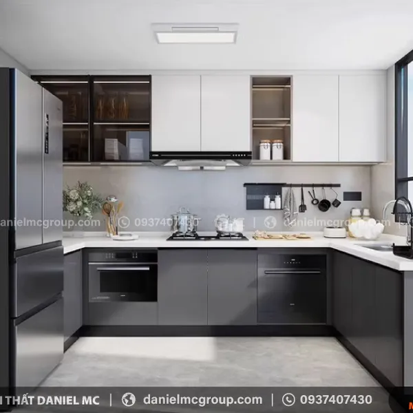 Tủ bếp nhôm kính KC-4027K
