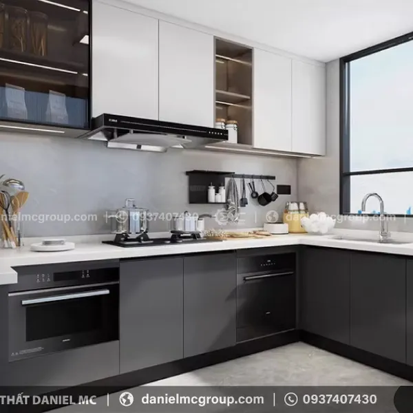 Tủ bếp nhôm kính KC-4027K