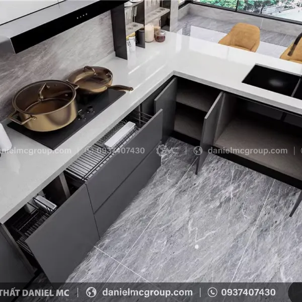 Tủ bếp nhôm kính KC-4029K