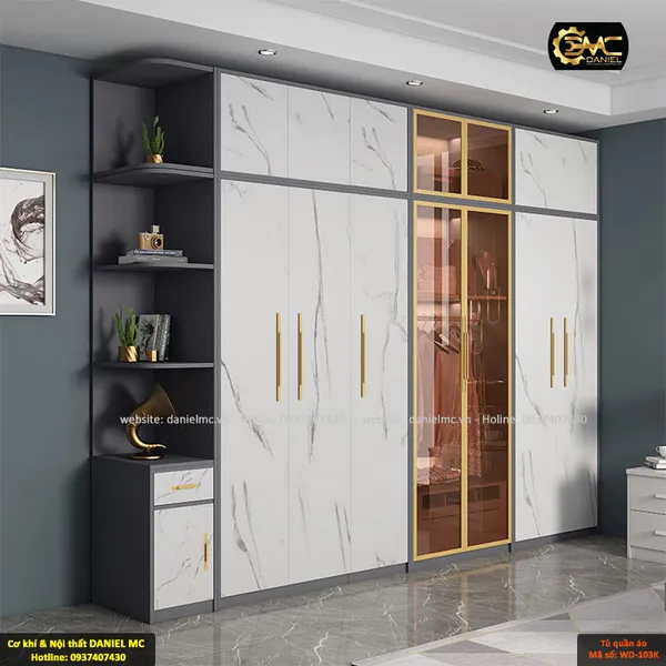 Tủ quần áo cánh kính WD-103K