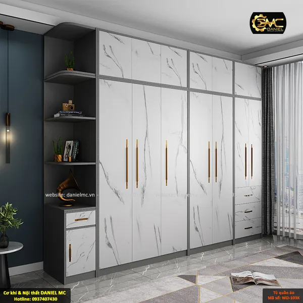 Tủ quần áo cánh kính WD-103K