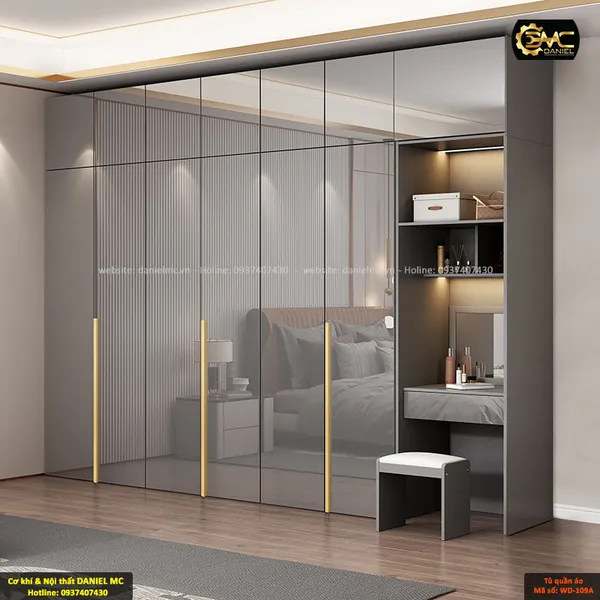 Tủ quần áo Acrylic bóng gương WD-109A