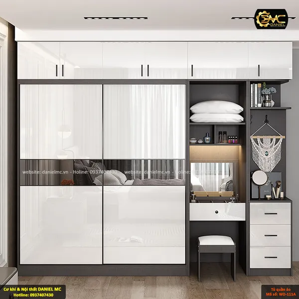 Tủ quần áo Acrylic bóng gương WD-111A