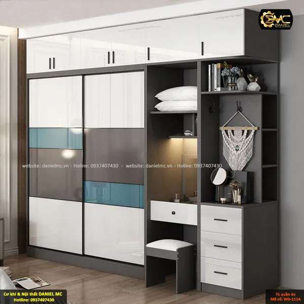 Tủ quần áo Acrylic bóng gương WD-111A