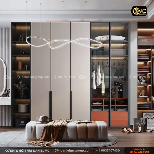 Tủ quần áo cánh kính WD-130K