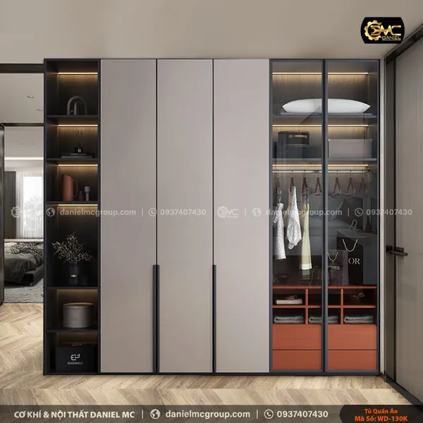 Tủ quần áo cánh kính WD-130K