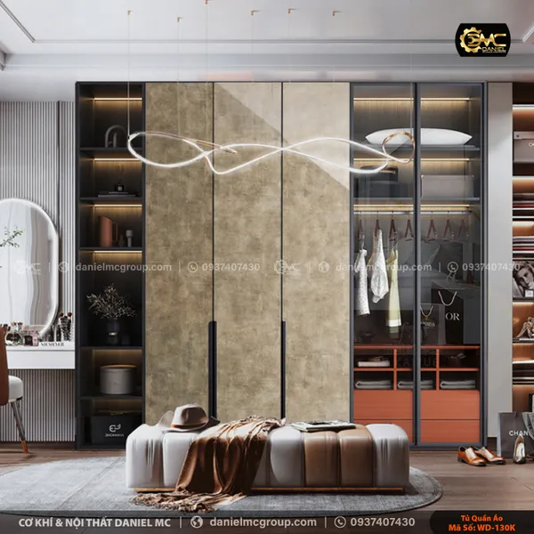 Tủ quần áo cánh kính WD-130K