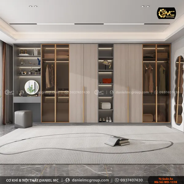 Tủ quần áo cánh kính WD-131K