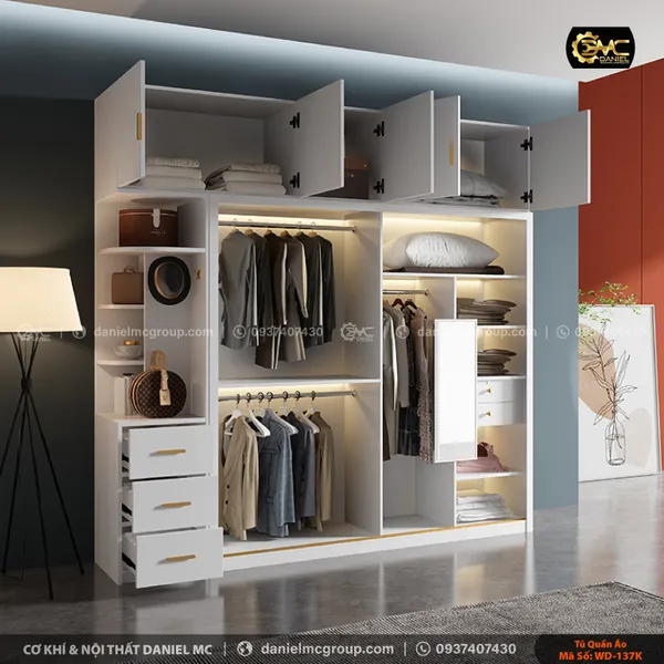 Tủ quần áo cánh kính WD-137K