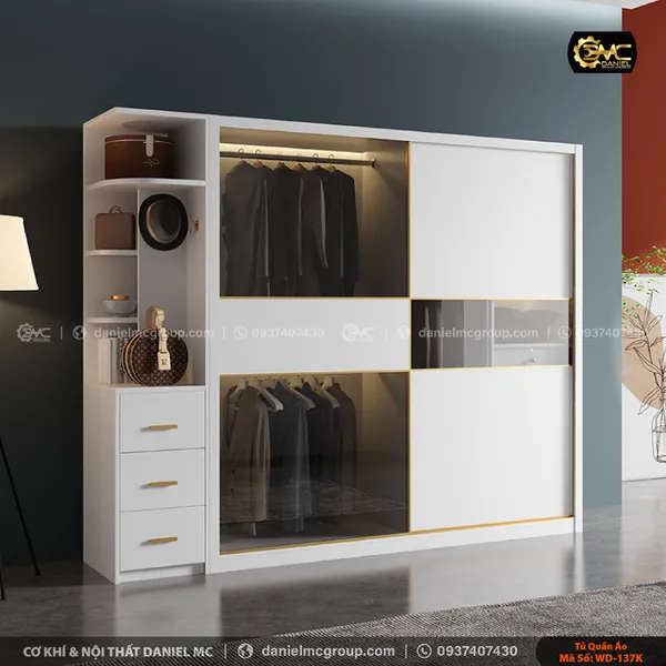 Tủ quần áo cánh kính WD-137K