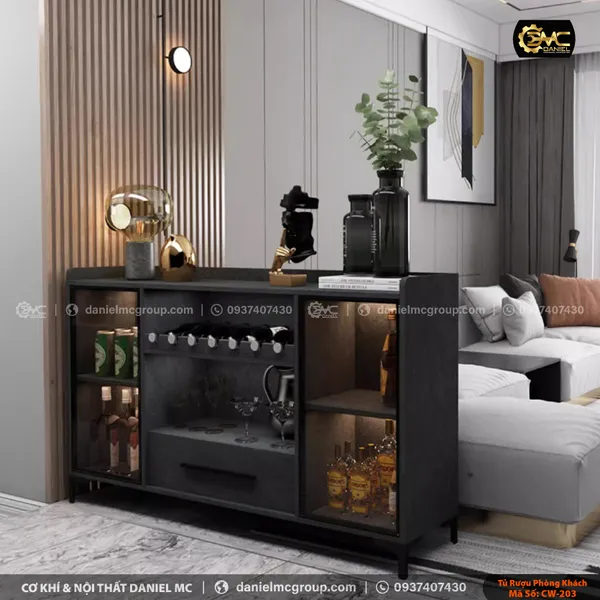 Tủ rượu cánh kính CW-203
