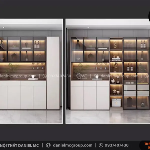 Tủ rượu cánh kính CW-204