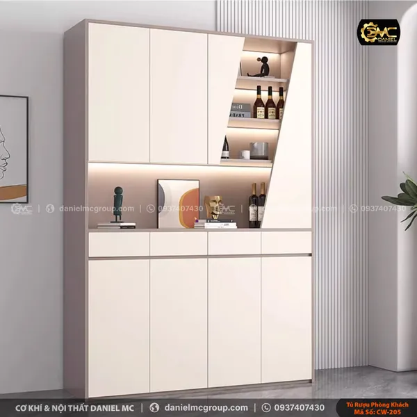 Tủ rượu cánh kính CW-205