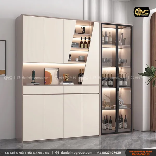 Tủ rượu cánh kính CW-205