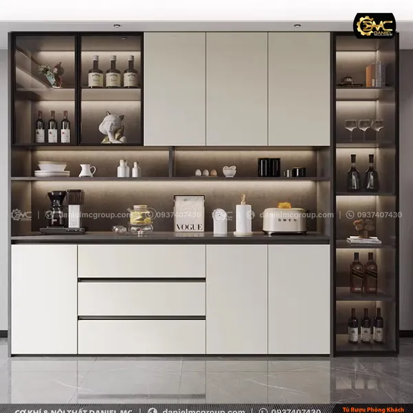 Tủ rượu cánh kính CW-206