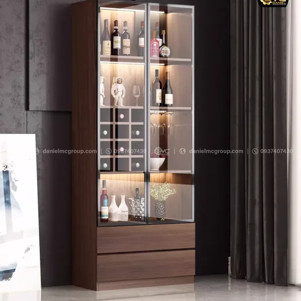 Tủ rượu cánh kính CW-208