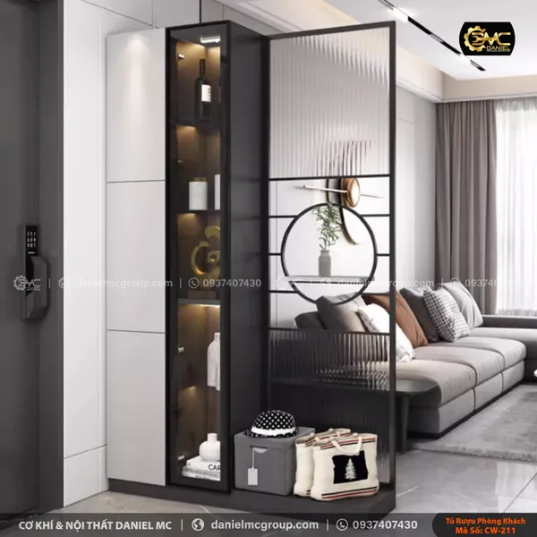 Tủ rượu cánh kính CW-211
