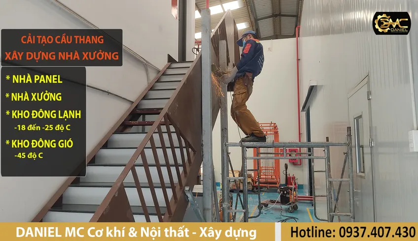 Cải tạo cầu thang, sửa chữa nhà xưởng, xây dựng nhà xưởng trọn gói  - TPHCM