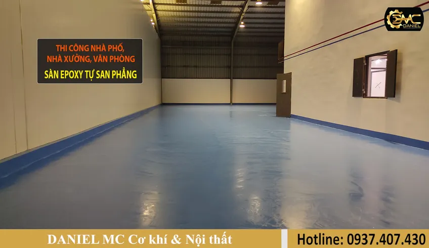Thi công phòng sạch, Sơn nền nhà xưởng, thi công sơn Epoxy tự san phẳng - Bình Dương